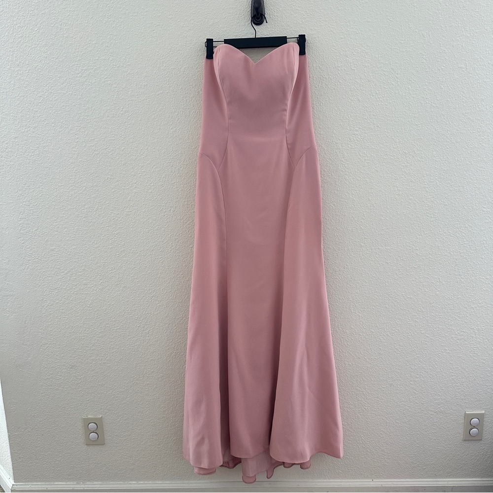 Dessy Group Strapless Gown Women Size 10 Rose Pink Sweetheart Mermaid Dress Prom